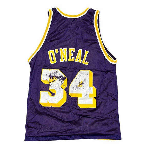 Champion LA Lakers Shaquille O'Neal Reversible #34 Mens Jersey Tank Size 40 VTG - Picture 3 of 6